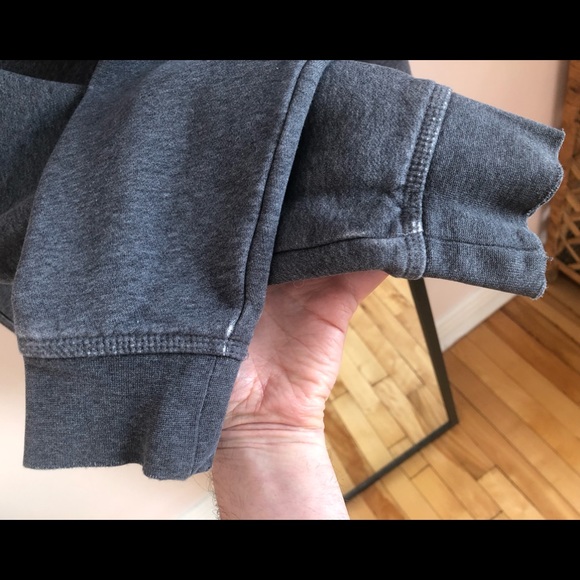 Nike navy blue tag hoodie sweater distressed faded club fleece pullover - Picture 9 of 16